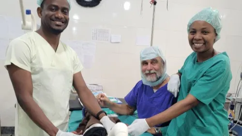 Dr. Joseph, Dr. Rossi, Dr. Godnester in Tansania
